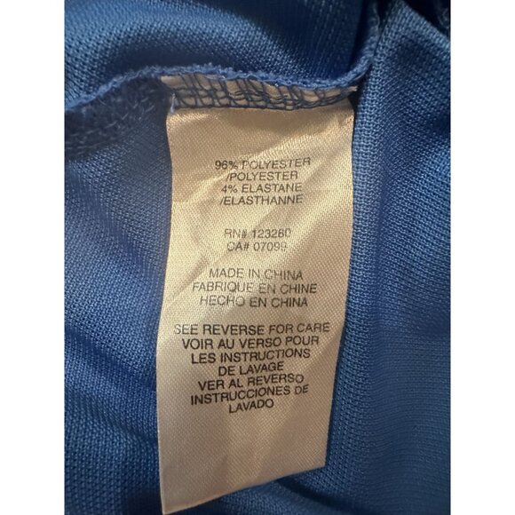 Travis Mathew Polo Shirt Men Size 2XL Blue Golf Club Rugby Pullover Striped - Picture 5 of 6